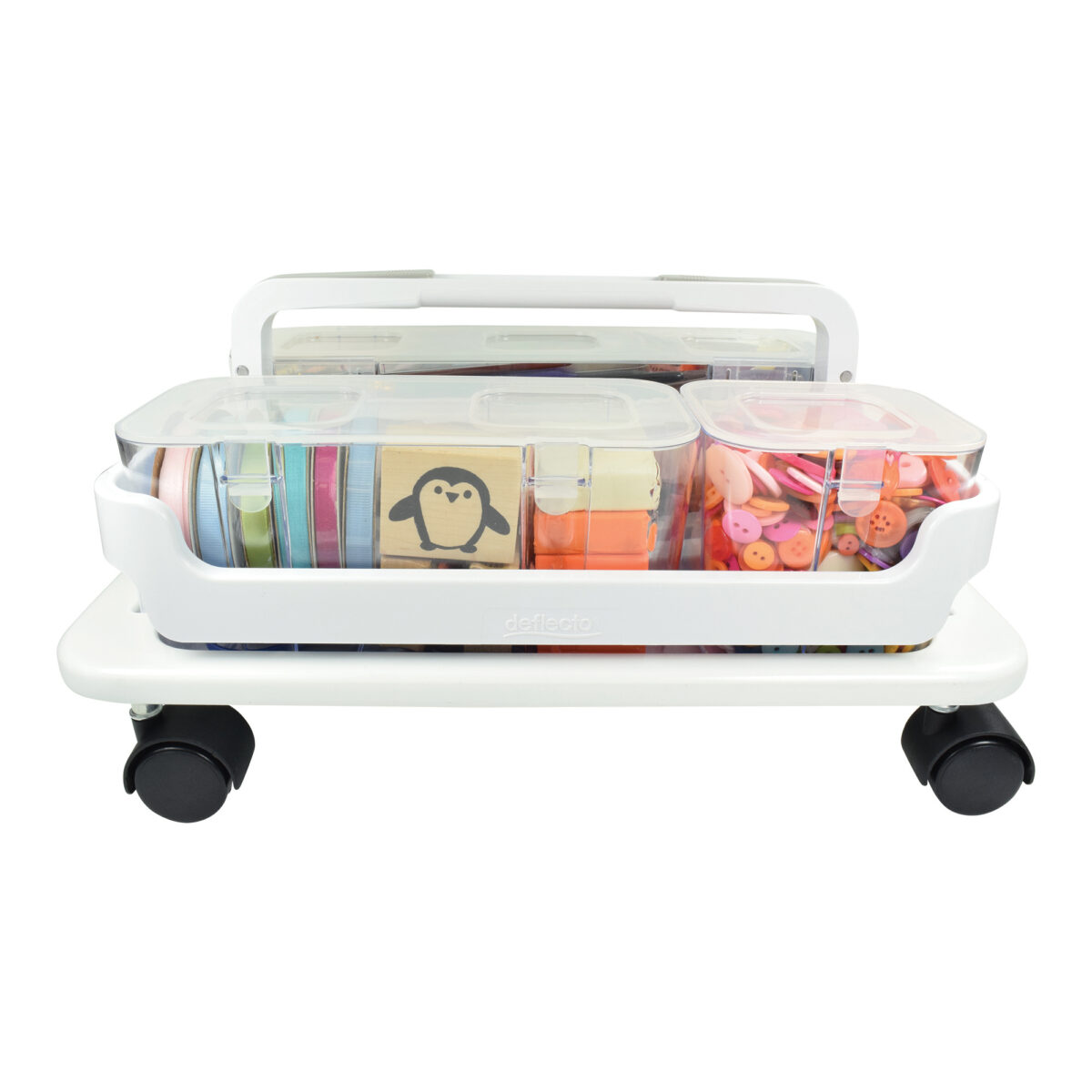 Plateau de transport à roulettes Stack 'N' Go,blanc – Image 9