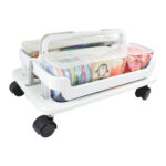 Plateau de transport à roulettes Stack 'N' Go,blanc – Image 8