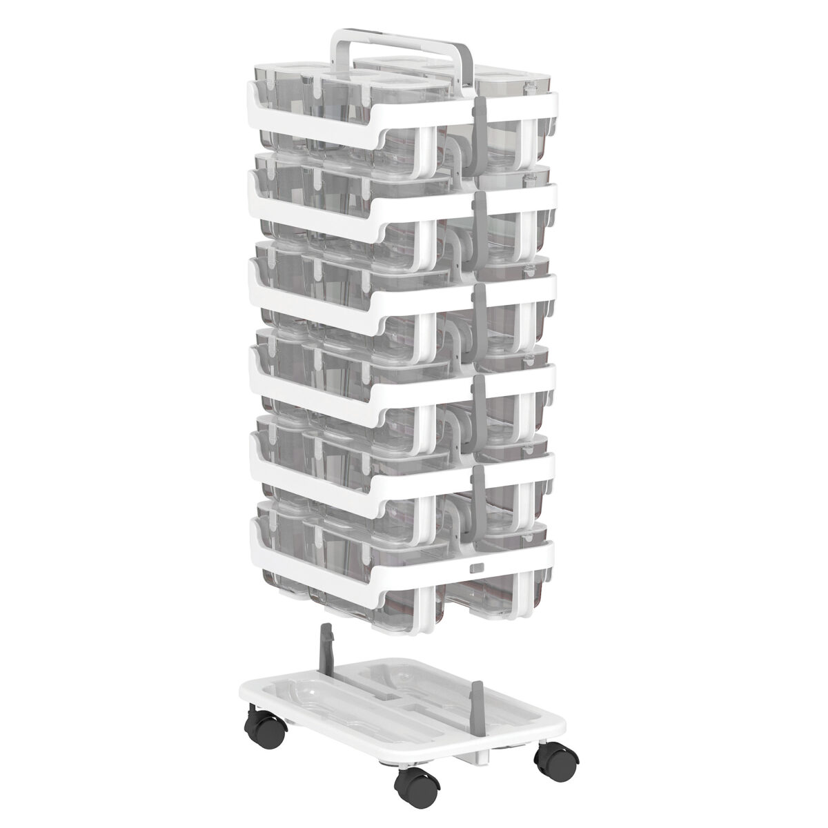 Plateau de transport à roulettes Stack 'N' Go,blanc – Image 6